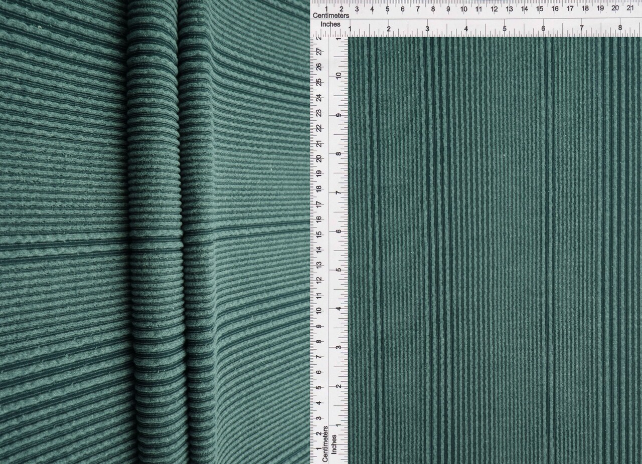 1 Yard Variegated Jacquard Rib Knit Fabric Soft Stretch Polyester Rayon Blend 52/54 Inches Wide